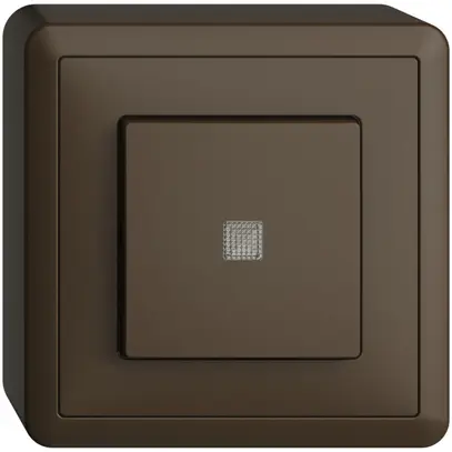 Poussoir AP EDIZIOdue LED jaune ARL coffee 