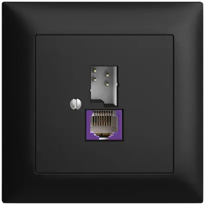 Presa INC T+T 6P/1×RJ45 DSL-a banda larga EDIZIOdue nero 