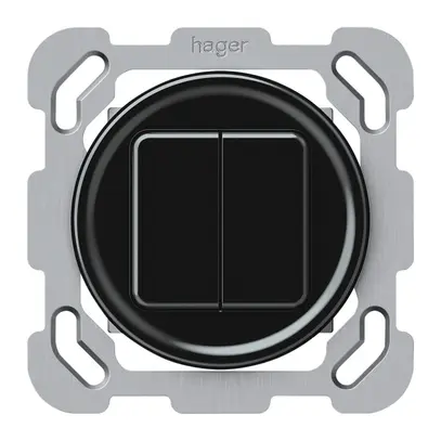 Pulsante KNX INC origin 2×tasti nero 