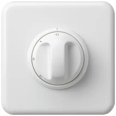 UP-Drehschalter basico 5/1L weiss mit Drehgriff 