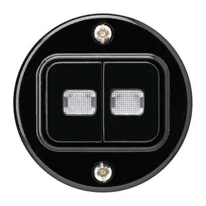 Inserto per pulsante luminoso INC basico 2×A-R/1L nero 