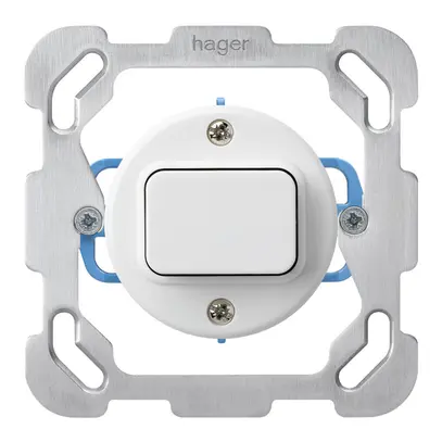 Inserto per interruttore INC basico 3/1L con placca di fissaggio bianco 