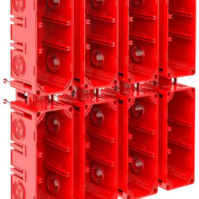 Boîte de coffrage CRALLO-LEU 378×378×73mm 4×4 sans halogène rouge 