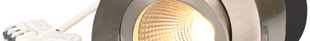Spot LED INC Disc230 7W 230V 570lm 3000K trou Ø68mm nickel 36° 