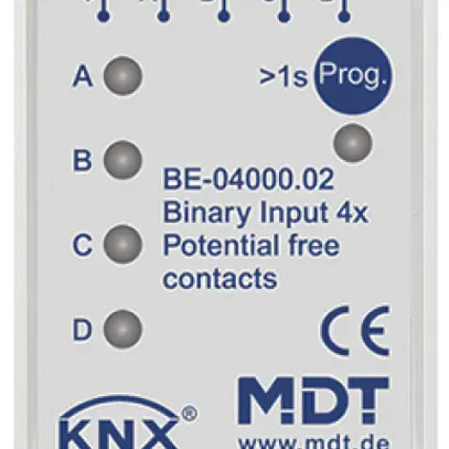 REG-Binäreingang KNX MDT BE-04000.02 4-Kan 12V 2TE 