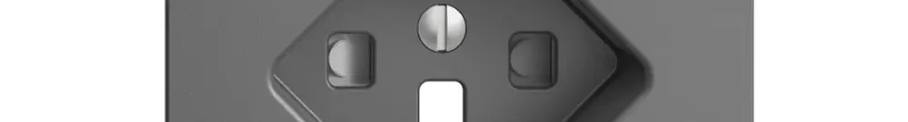Kit frontale EDIZIOdue per presa FI F, T23, shutter, grigio scuro 