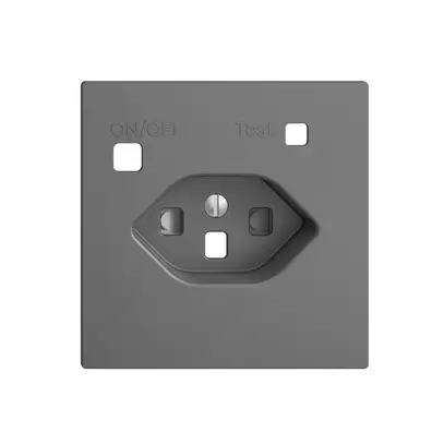 Kit frontale EDIZIOdue per presa FI F, T23, shutter, grigio scuro 