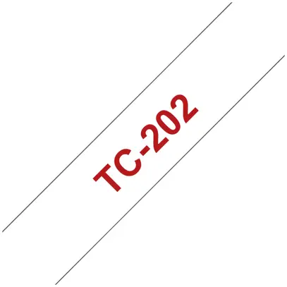 Cassetta nastro TC 12mm×7.7m bianco/rosso 