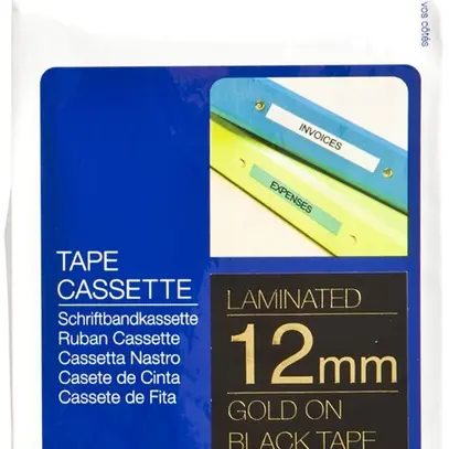 Cassetta nastro Brother TZe-334 12mm×8m, nero/oro 