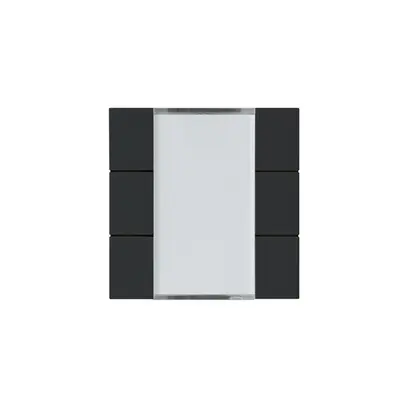 Frontset Hager kallysto 6×KNX systemlink/easylink schwarz 