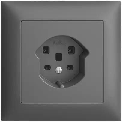 Presa INC EDIZIOdue T25 16A grigio scuro, morsetti a vite 