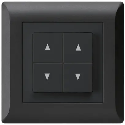 Pulsante per tapparelle INC kallysto.line nero con 4 tasti 