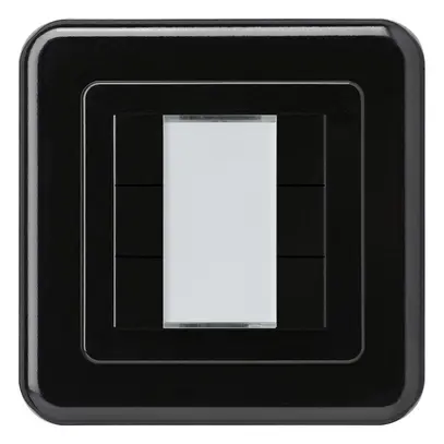 Poussoir ENC Hager basico C KNX sextuple noir 