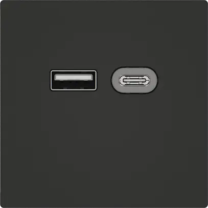 Presa di ricarica USB EDIZIO.liv SNAPFIX® 230VAC 18W 1×USB A 1×USB C ne 