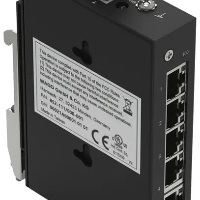 Industrial Switch WAGO Contact Eco Switch 5×100Base-TX nero 
