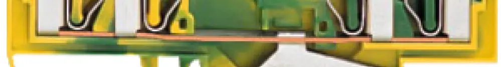 Borne WAGO 4L 4mm² vert/jaune 