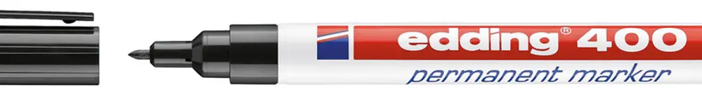 Marqueur edding 400 crayon-feutre noir 146mm avec clip 