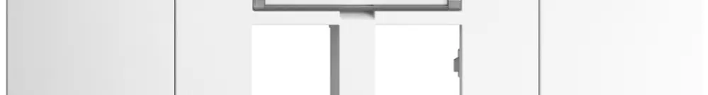 EB-Montageset EDIZIOdue BKE Geradeauslass, für 2×RJ45 freenet, weiss 