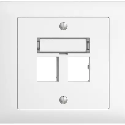 Kit montaggio INC EDIZIOdue BKE uscita dritta, per 2×RJ45 freenet, bianco 