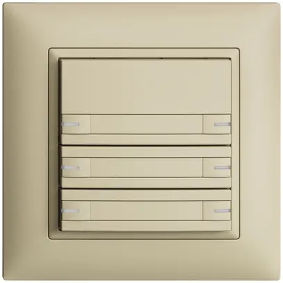 Poussoir ENC KNX 6× EDIZIOdue vanille RGB avec LED avec insert papier 