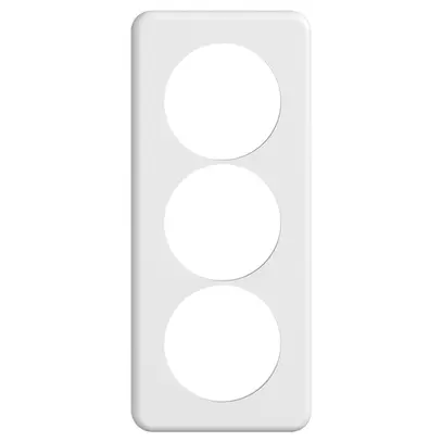 Plaque de recouvrement STANDARDdue 3×1 3×Ø58, blanc 