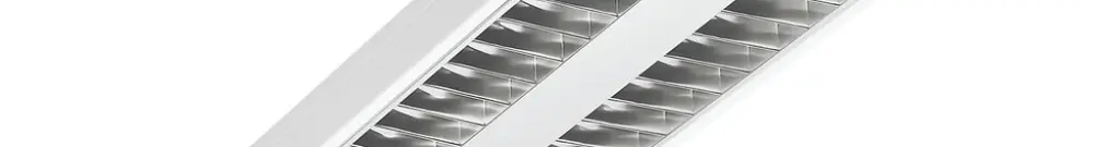 Lampada LED con griglia a specchio Rana 2 lampade 52W 3000K 5800lm 1200mm 