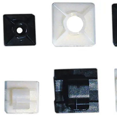 Zoccolo autoadesivo per fascetta 19×10mm nero 