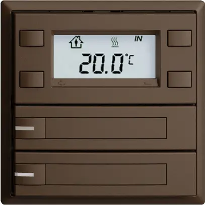 UP-RTH-Taster KNX 2-fach EDIZIOdue F coffee, mit Papier+LED RGB 