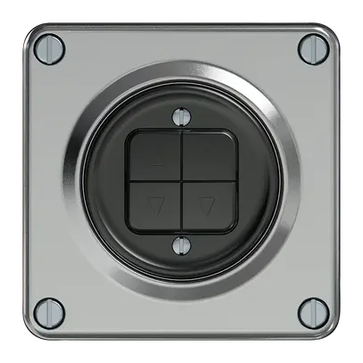 Interruttore tapparelle ELEMENT 1P 4 tasti alluminio 