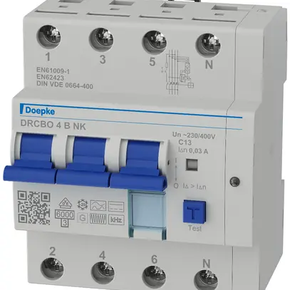 Disgiuntore differenziale Doepke DRCBO 4 tipo B NK 3L+N 13A 30mA 6kA C 