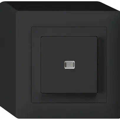 Interruttore pulsante luminoso AP kallysto 3/2L nero 