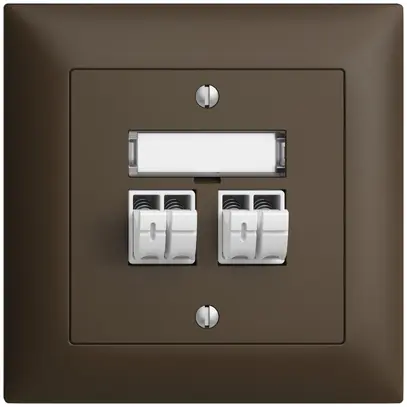 Presa audio INC Push Type EDIZIOdue FMI, 2×, kit di dicitura, coffee 