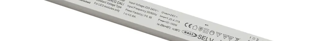 Alimentation LED SLV 100W 24V DALI VAR 350×30mm 
