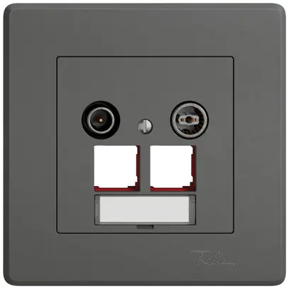 Prise multimédia ENC TV-R EDIZIO.liv SNAPFIX® EASYNET p.2×RJ45 S-One 4dB grf 