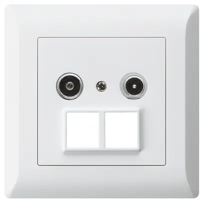 Prise multimédia ENC kallysto.line R/TV 23dB 2GHz blanc 