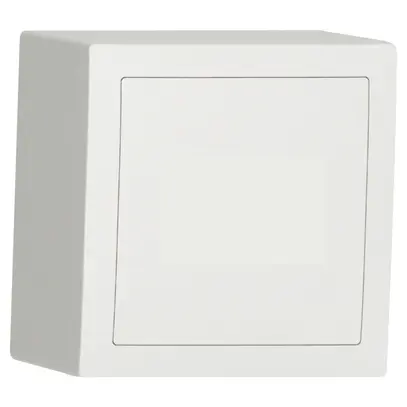 Boîtier AP SIDUS 75×75mm blanc avec plaque de fermeture 