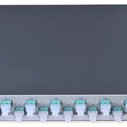 Coffret d'épissure 19" Dätwyler OV-CH 24×LCD/PC OM3 décalé 1UH argent 