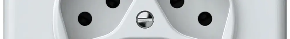 Presa INC origin 3×tipo 13 10A 230V 92×92mm bianco 