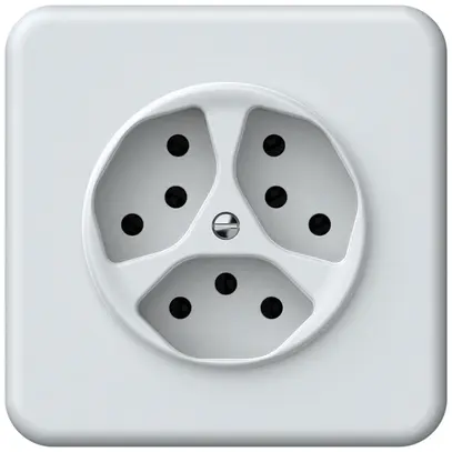 Presa INC origin 3×tipo 13 10A 230V 92×92mm bianco 