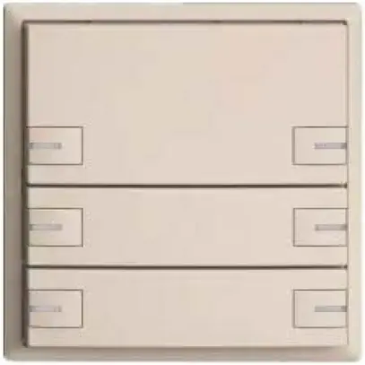 Pulsante KNX RGB EDUE, 250mW, c.LED RGB, 6×pulsante, com.1×tasto, crema 