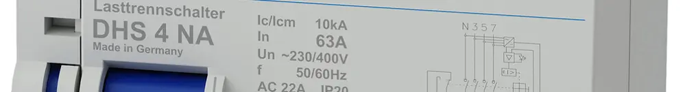 Sectionneur de charge avec ARRET D'URGENCE AMD Doepke DHS 4 NA 3LN 63A 10kA 