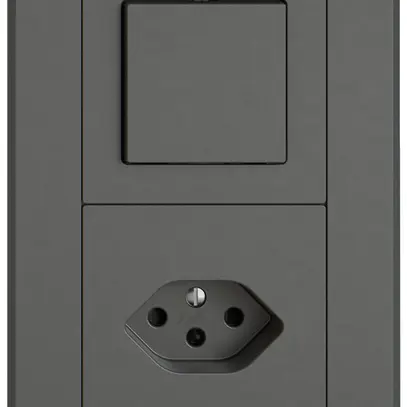 Combinazione INC EDIZIO.liv SNAPFIX® 2×1 156×96mm schema 3/1L+1×T13 grigio scuro 