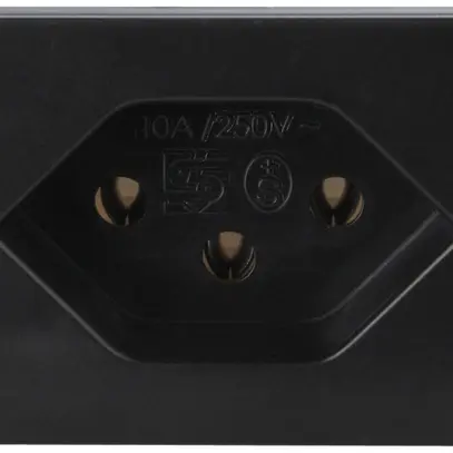 Prise INC Steffen FLF 3/5, 1×T13 10A, sans halogène, noir 