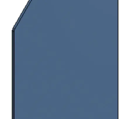 Plaque de fermeture gauche pour canal combi 200×120mm zingué blanc pur 
