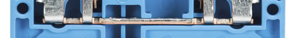 Durchgangs-Reihenklemme WTP 0.2…2.5mm² 32A 800V 2×Steck.1 Et.Hutschiene TH35 hbl 