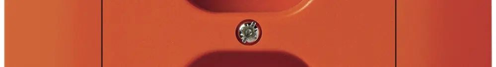 EB-Frontset kallysto f.Einbausteckdose G3 2×T13 Abdeckrahmen schraubbar orange 