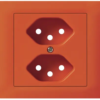 EB-Frontset kallysto f.Einbausteckdose G3 2×T13 Abdeckrahmen schraubbar orange 