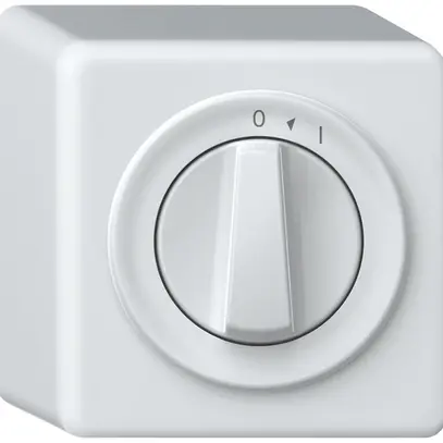 Pulsante rotativo AP origin 1P 0<1 1P 0<1 10A 230V 88×88×54mm bianco 