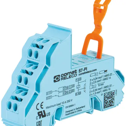 Stecksockel ComatReleco S7-PI, für Relais Typ C7, 8L, Push-In 