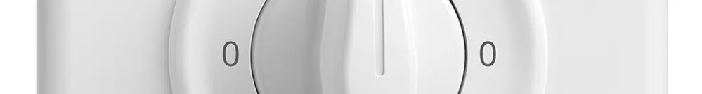 Kit front. 0-Manuale-0-Aut. STANDARDdue, bianco 90×90mm per interr.rot 